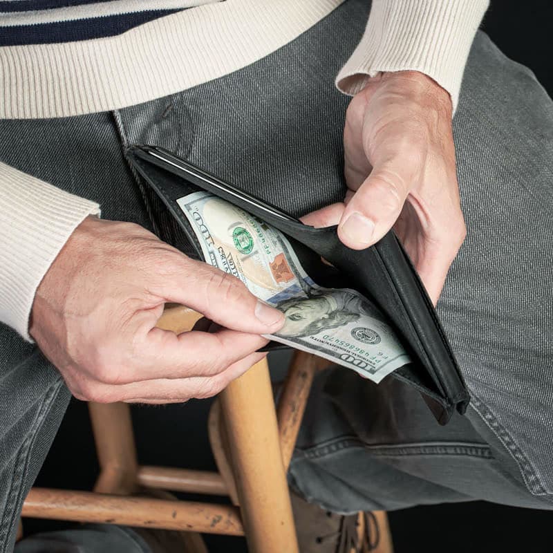 The Bifold Wallet With ID Window <br />Black Bison - thumbnail 9