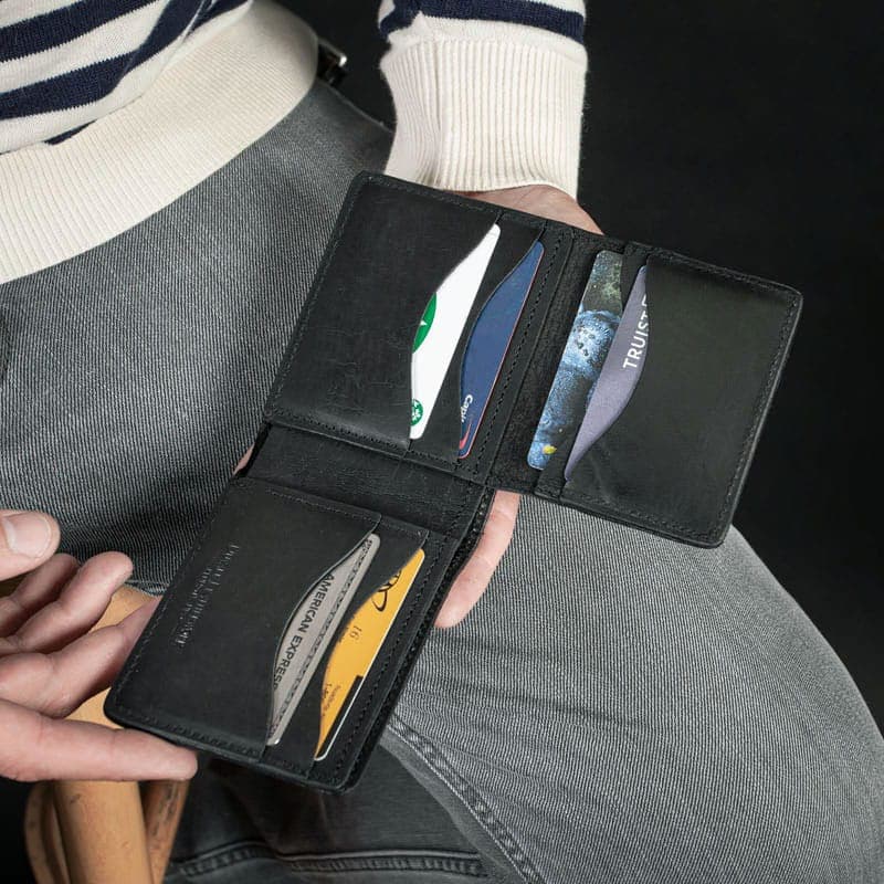 The Bifold Wallet With ID Window <br />Black Bison - thumbnail 8