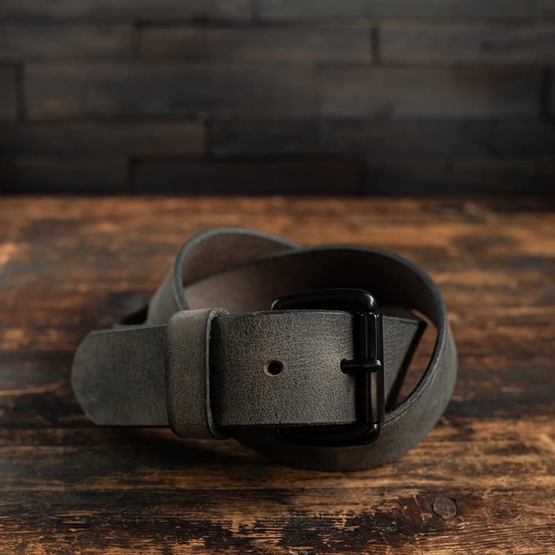 The Titan Belt <br /> Gray Full Grain Leather