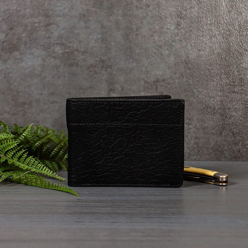 The Bifold Wallet With ID Window <br />Black Bison - thumbnail 2