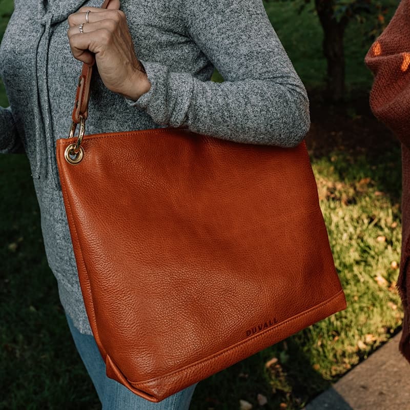 Leather Slouch Bag <br />Autumn Amber