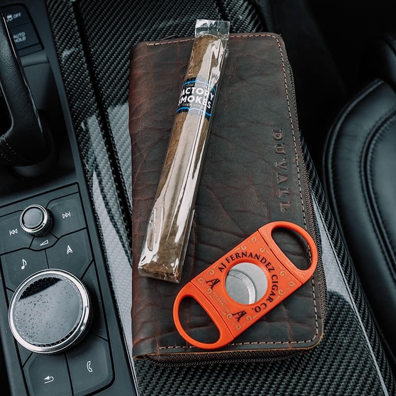 Cigar Travel Case <br /> Whiskey Bison