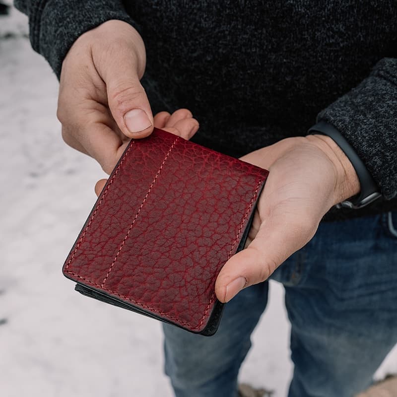 The Bifold Wallet With ID Window <br /> Sequoia Bison