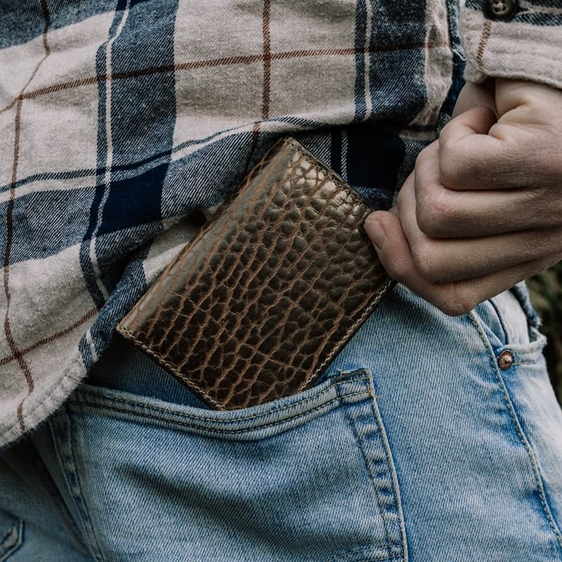 The Credit Card Wallet With ID Window <br />Moss Bison - thumbnail 3
