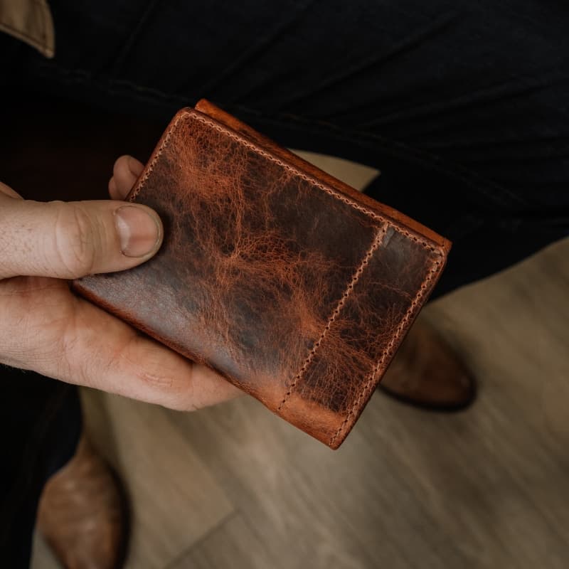 The Trifold Wallet<br />Dakota Bison Leather