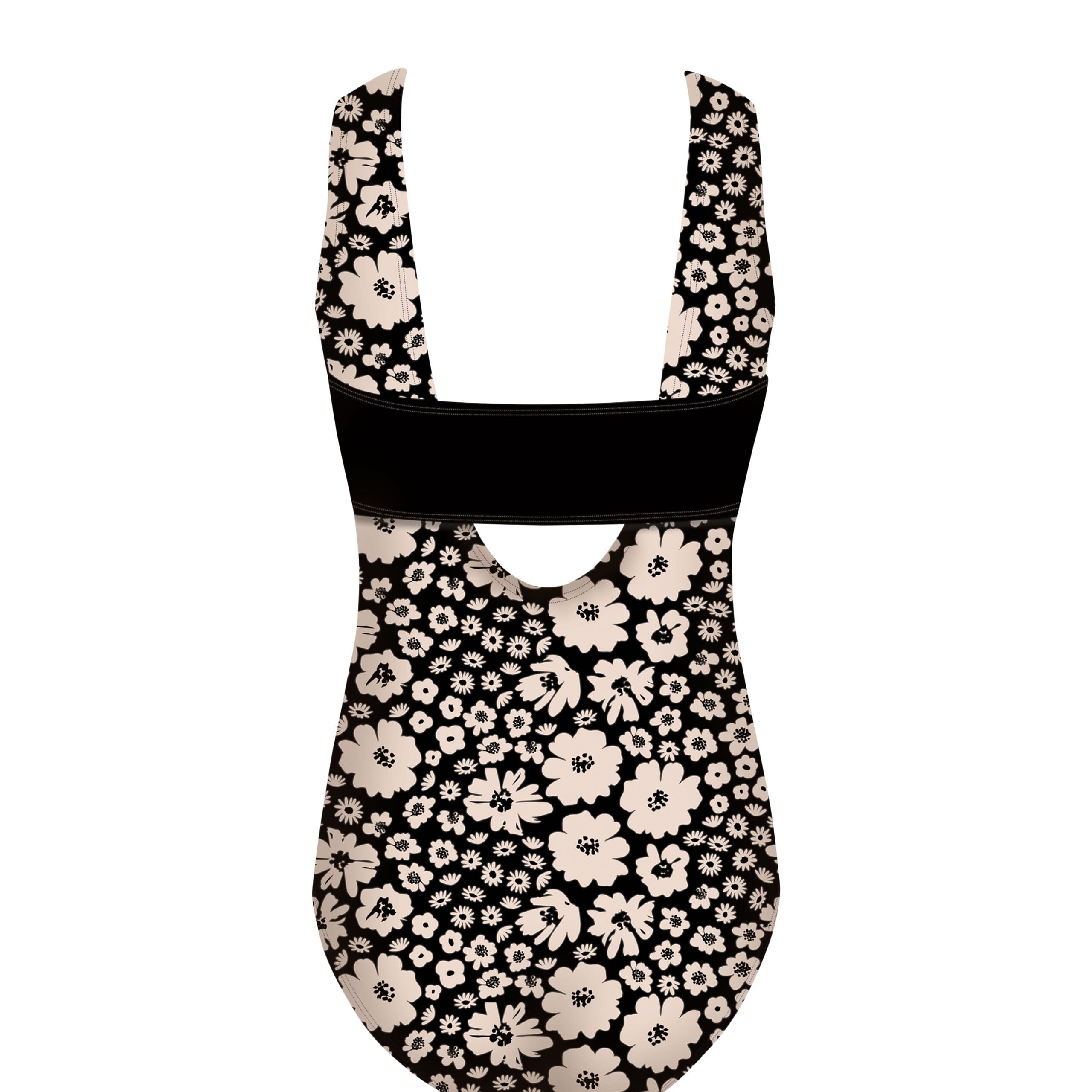 Ditsy Noir Open-Back Leotard - thumbnail 2
