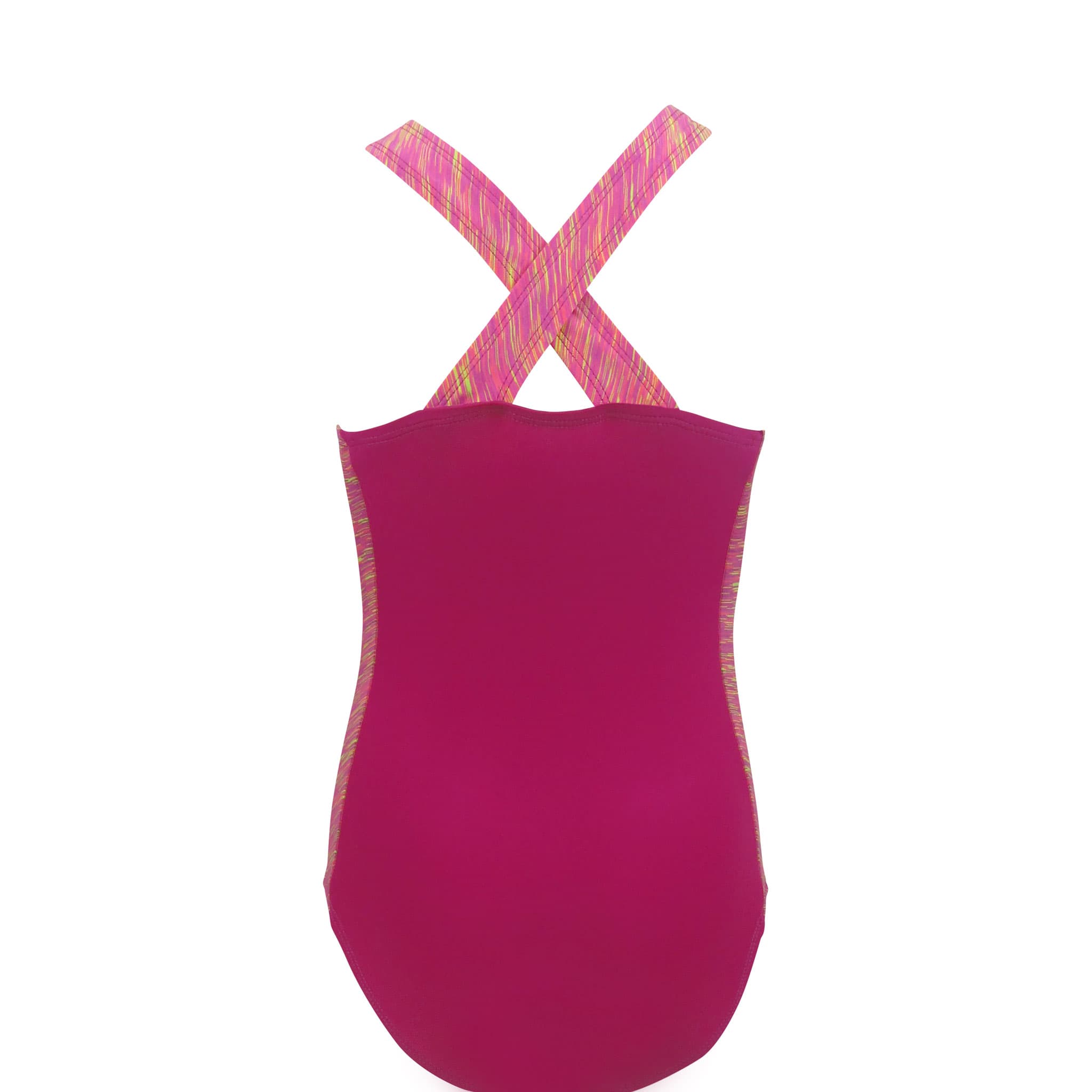 Strata Yellow/Raspberry X Back Leotard