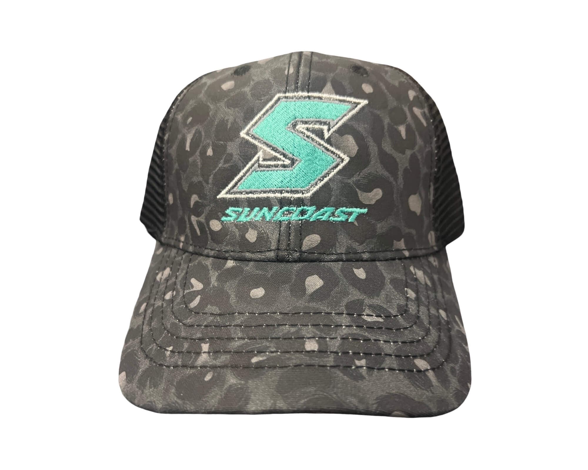Suncoast Women’s Modern Trucker Cap Black Leopard/Teal S