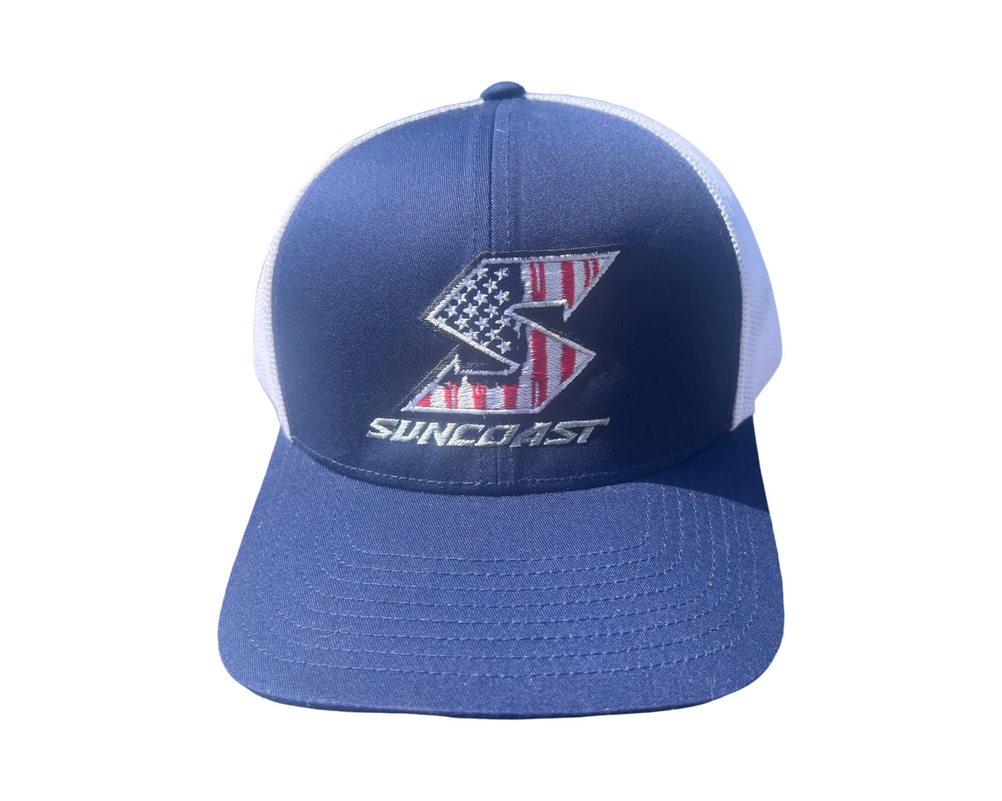 Suncoast Navy/White American Flag S Low-Pro Trucker Hat