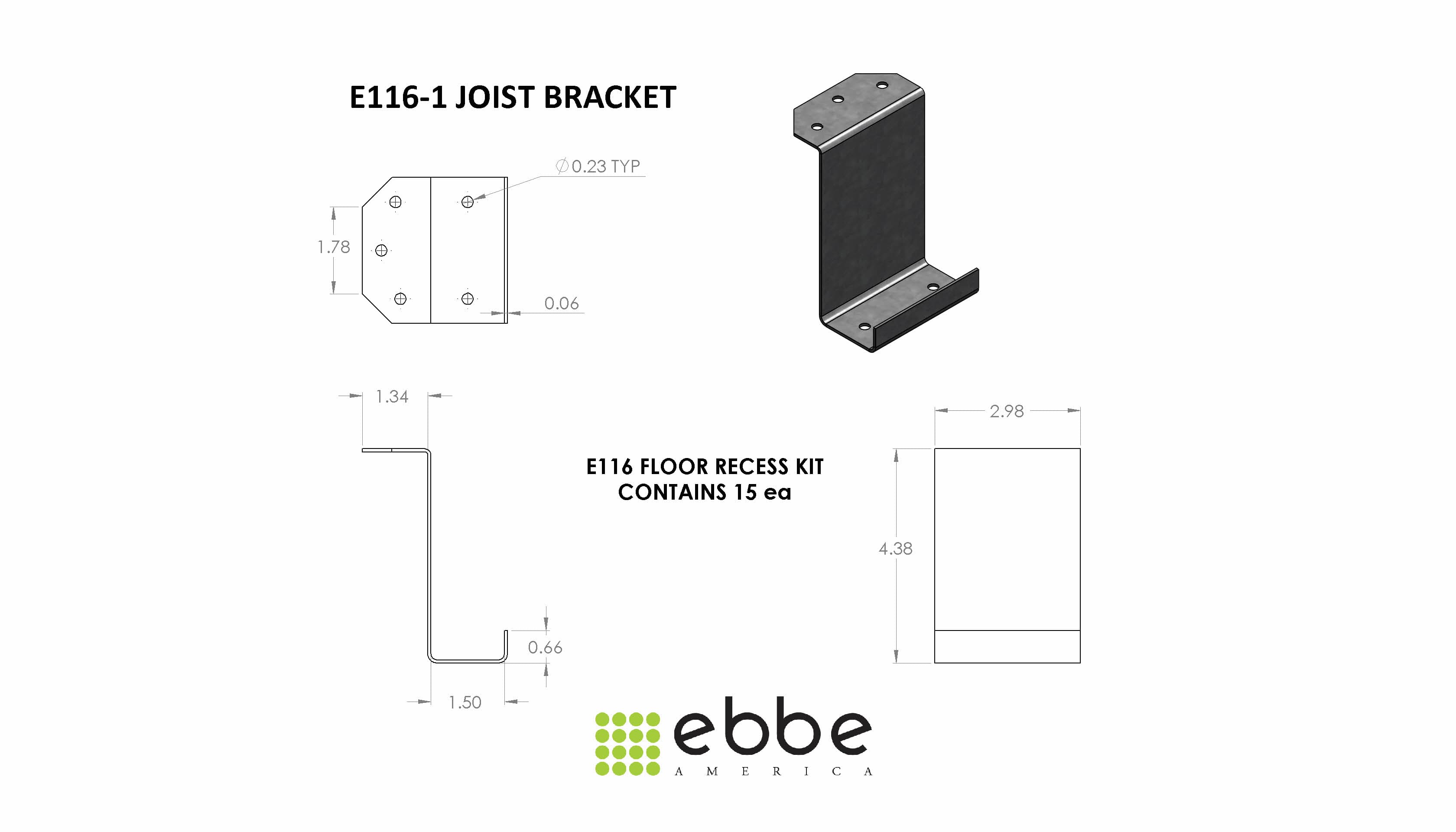 Ebbe Subfloor Lowering Kit - thumbnail 5