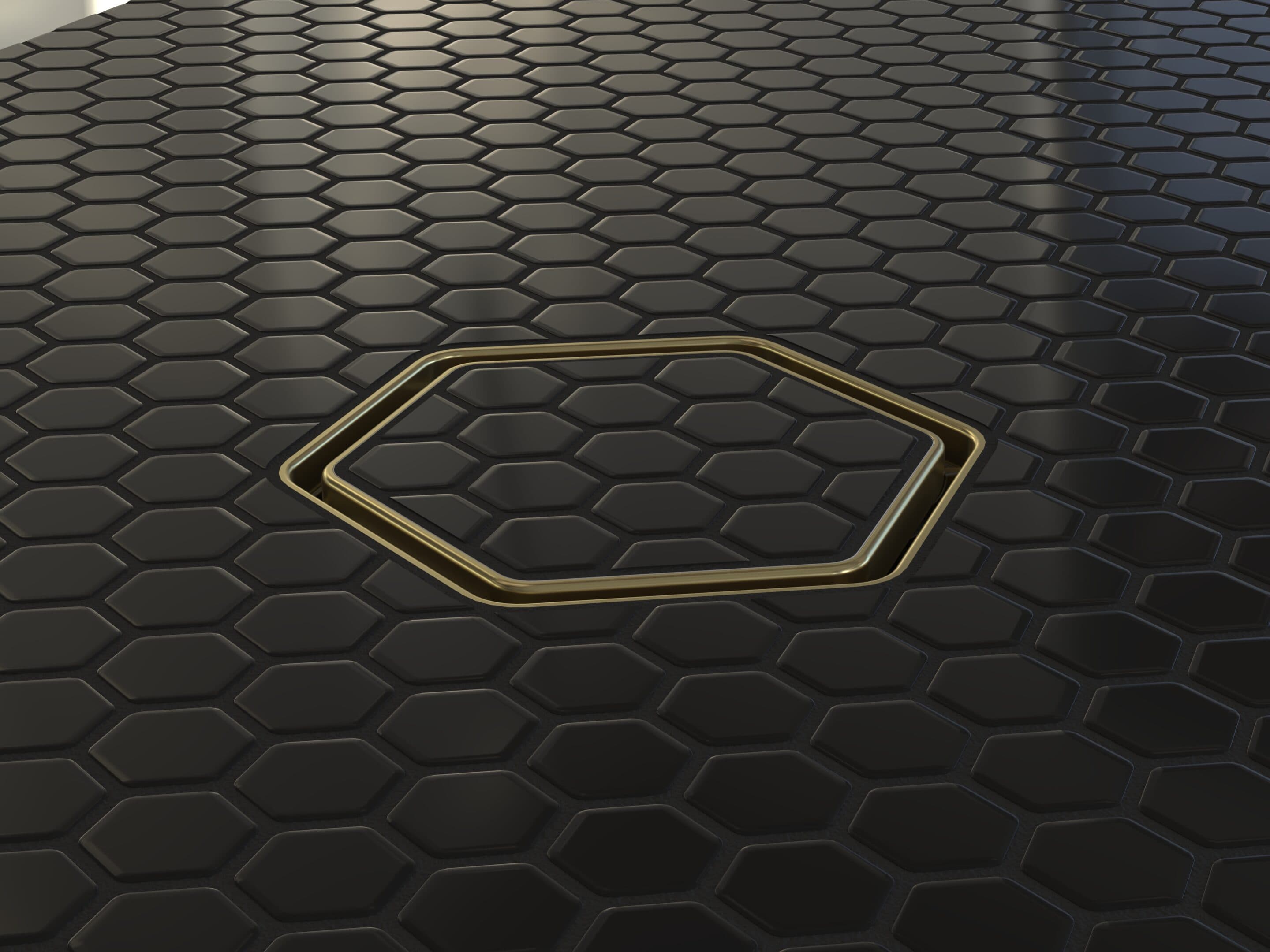 Ebbe Hex – Tile-In Hex Drain – Champagne Gold - thumbnail 3