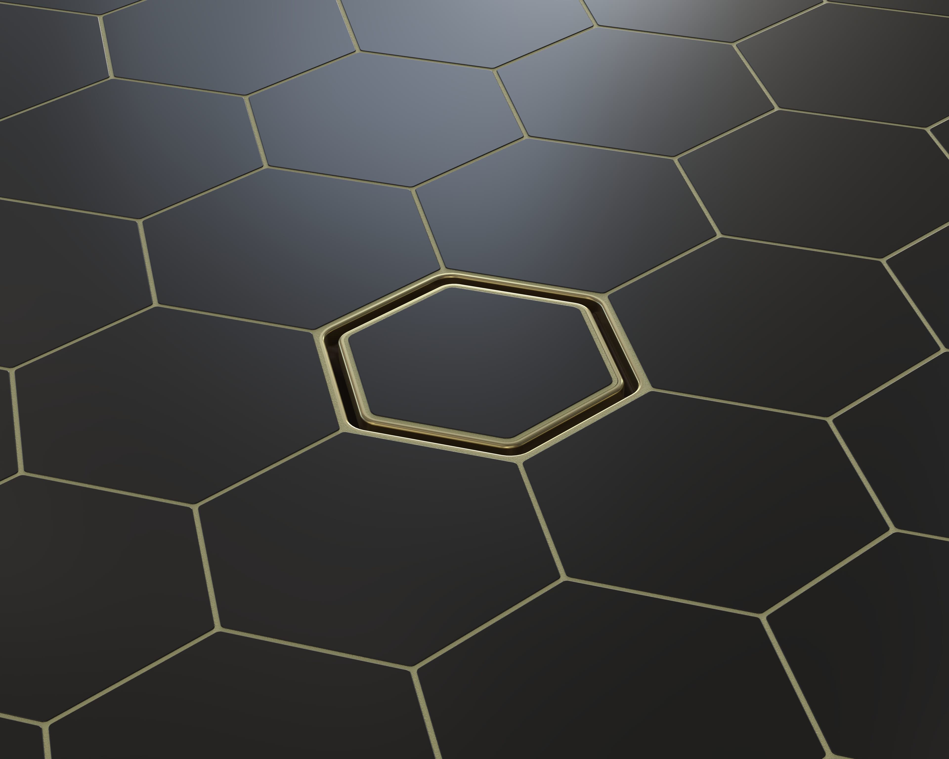Ebbe Hex – Tile-In Hex Drain – Champagne Gold - thumbnail 5