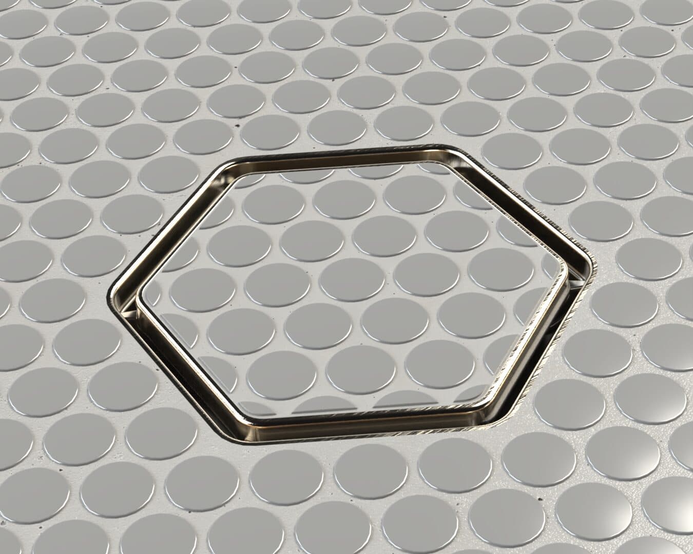 Ebbe Hex – Tile-In Hex Drain – Polished Chrome - thumbnail 3