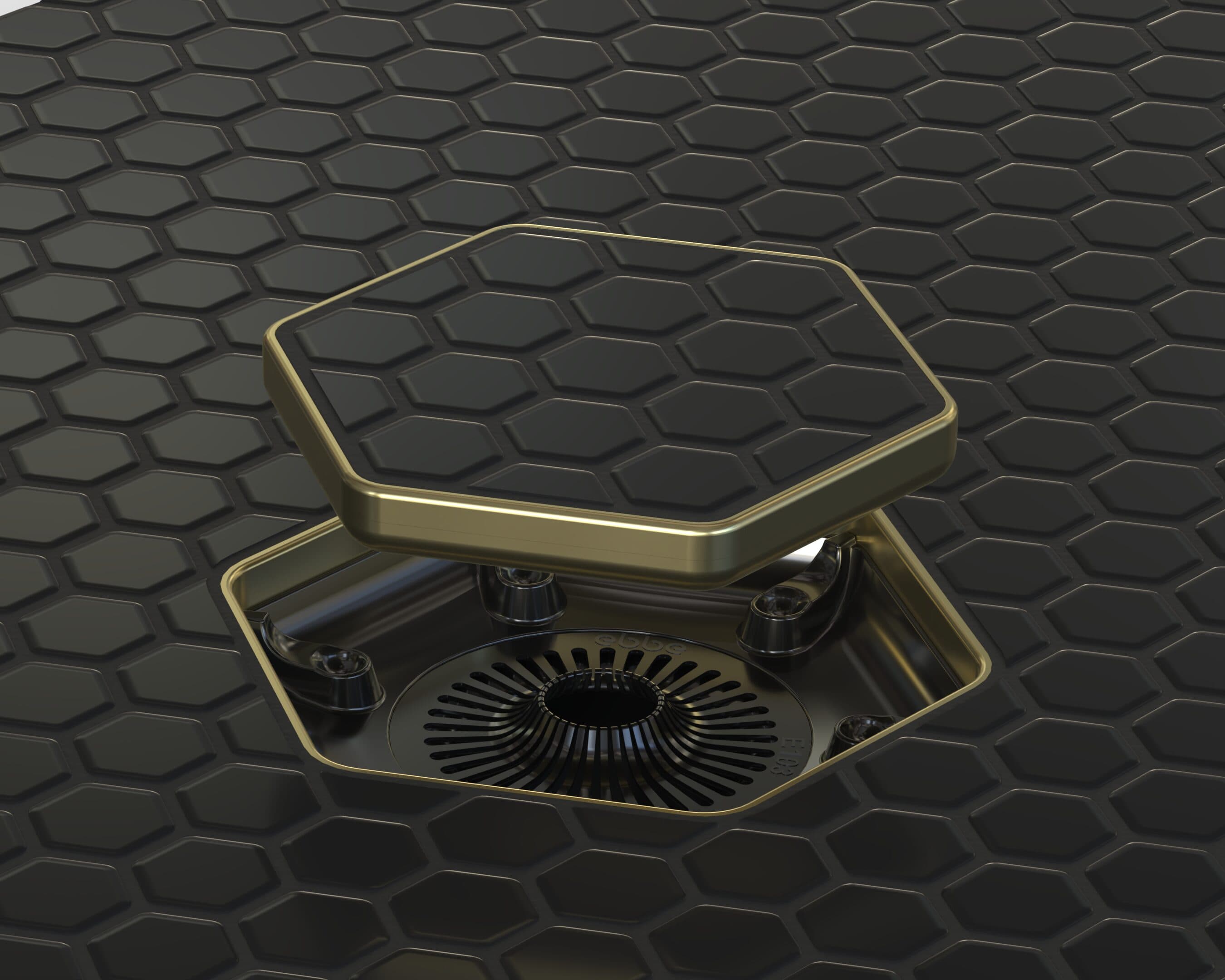 Ebbe Hex – Tile-In Hex Drain – Champagne Gold - thumbnail 2