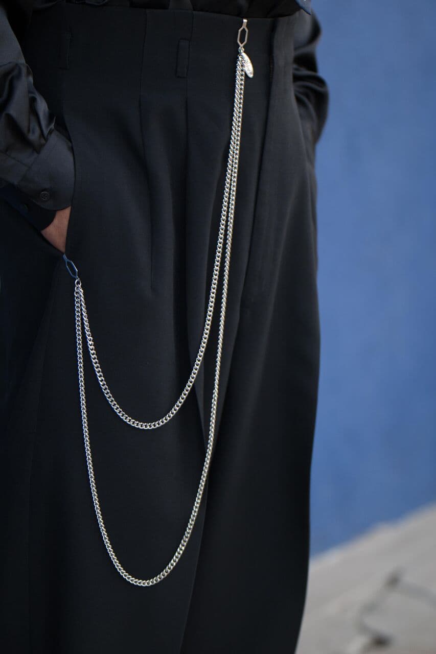 Double Loop Zoot Suit Chain Silver
