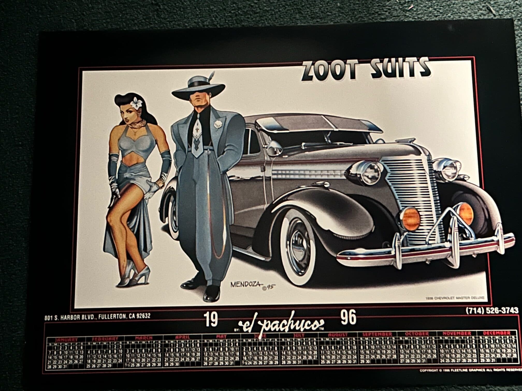 1996 Vintage Calendar Pachuco & Pinup Art
