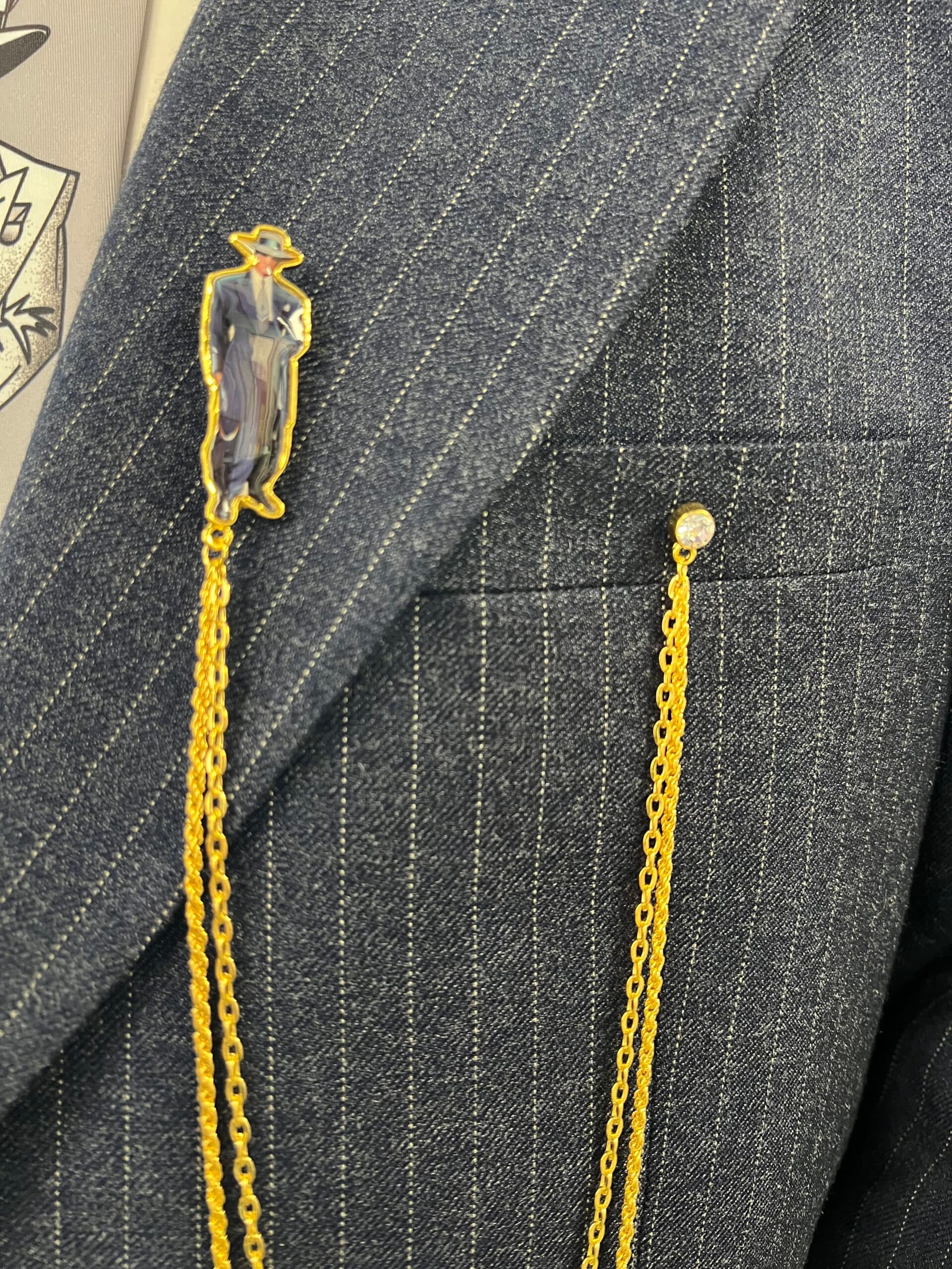 Pachuco Lapel Chain Pin - thumbnail 4