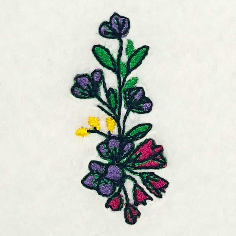 Embroidery Design: EL Floral Set 4 H