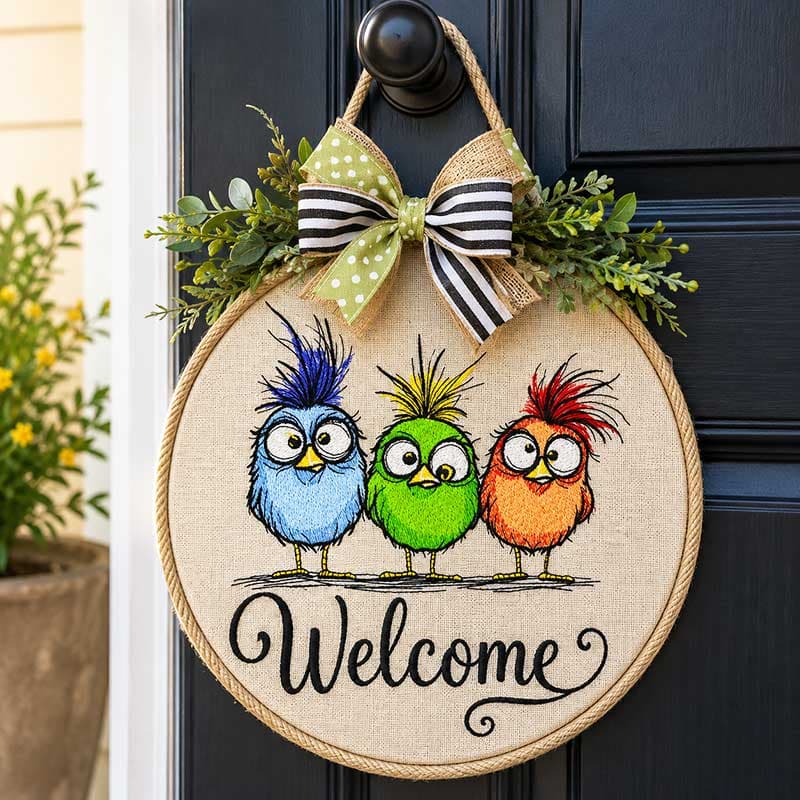Embroidery Design: Funny Birds 3 - thumbnail 2