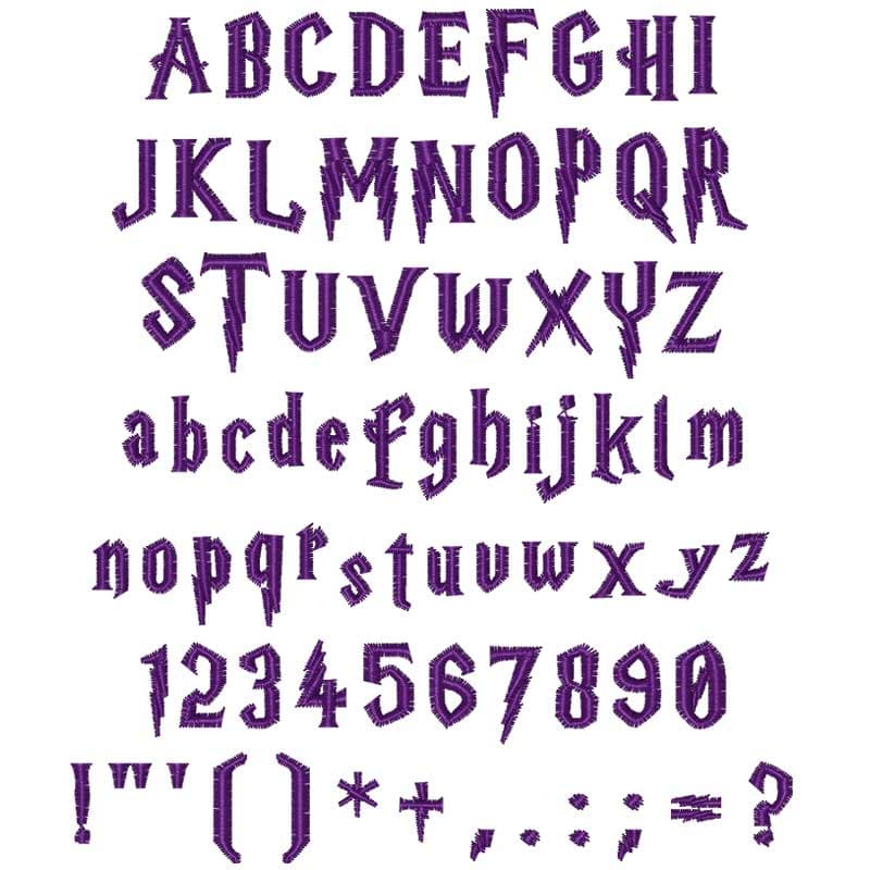 Embroidery Legacy Font (ELF): Harry 15mm - thumbnail 2