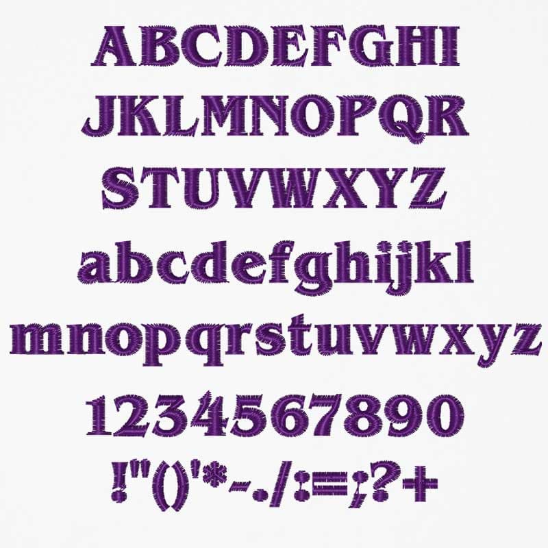 Embroidery Legacy Font (ELF): Benguiat 10mm - thumbnail 2