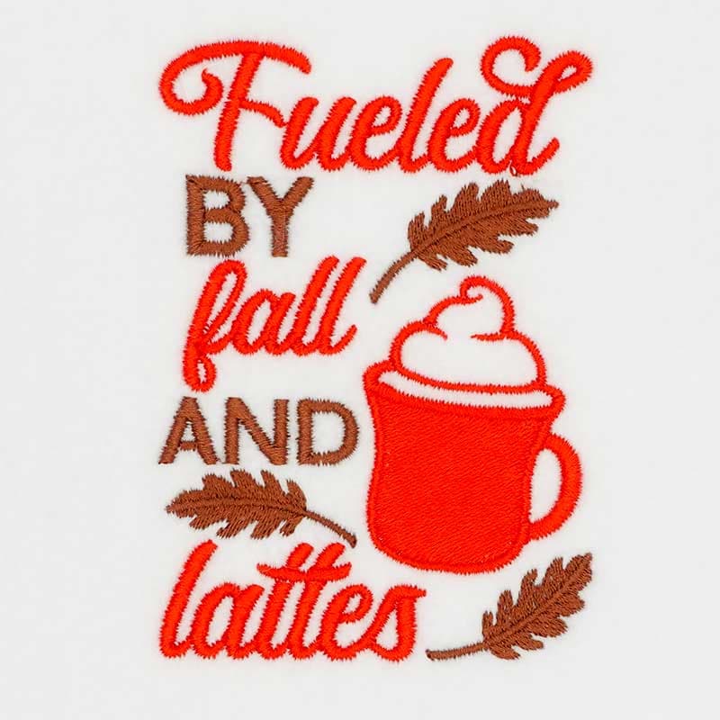 Embroidery Design: Fueled By Fall And Lattes