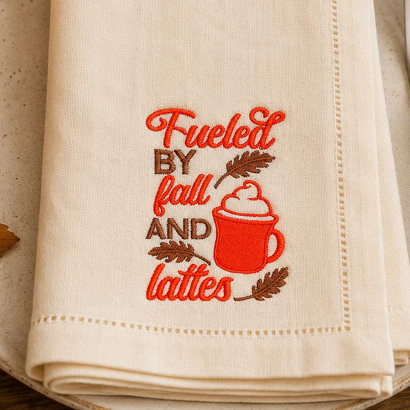 Embroidery Design: Fueled By Fall And Lattes - thumbnail 2