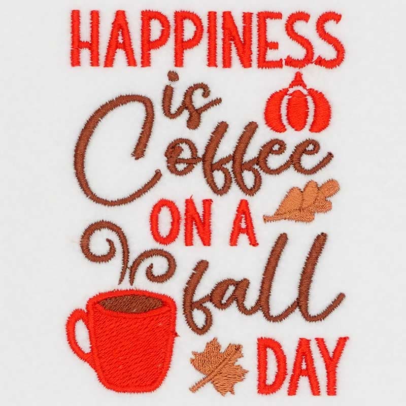 Embroidery Design: Happiness Is Coffee