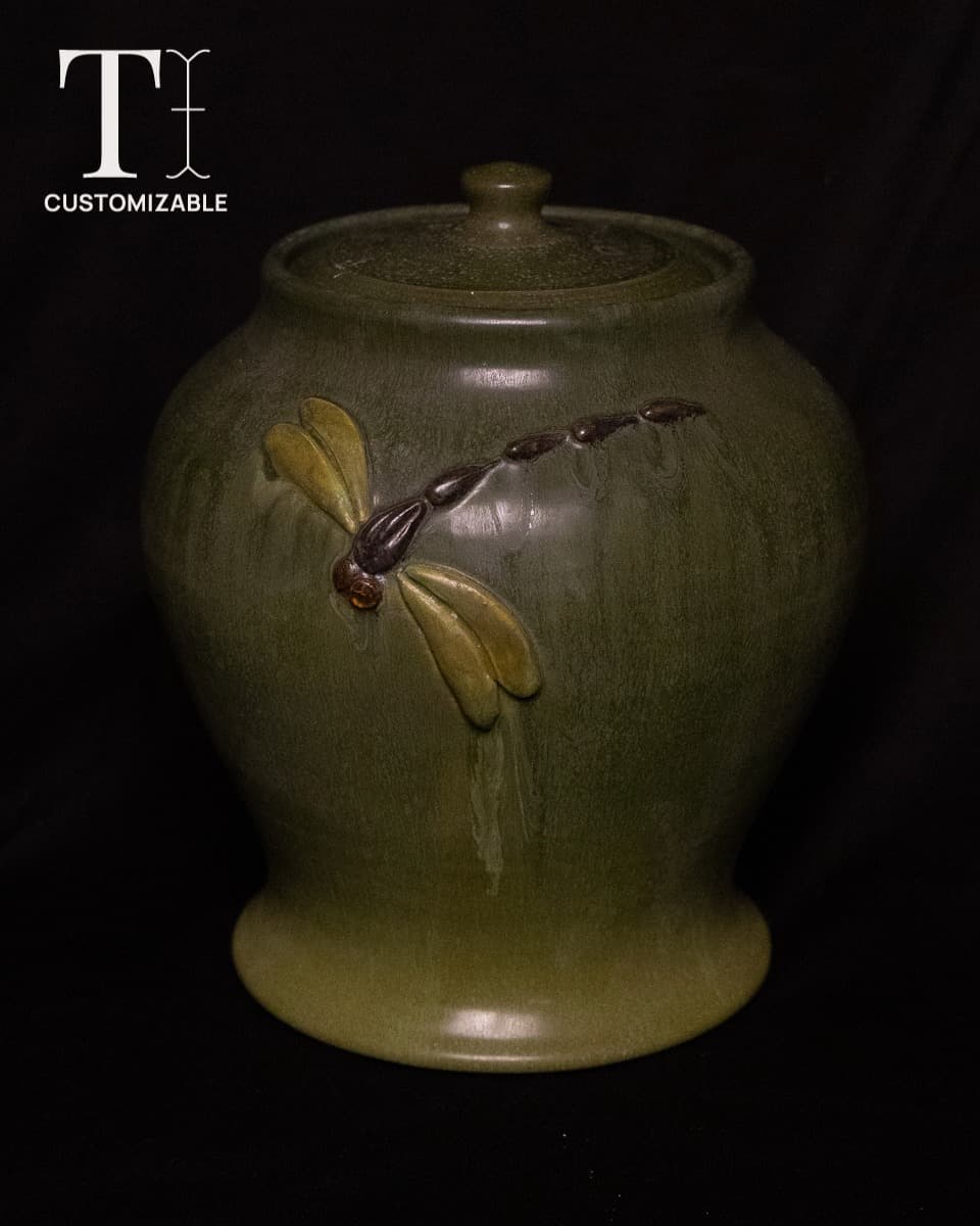 Dragonfly Niche Lidded Urn