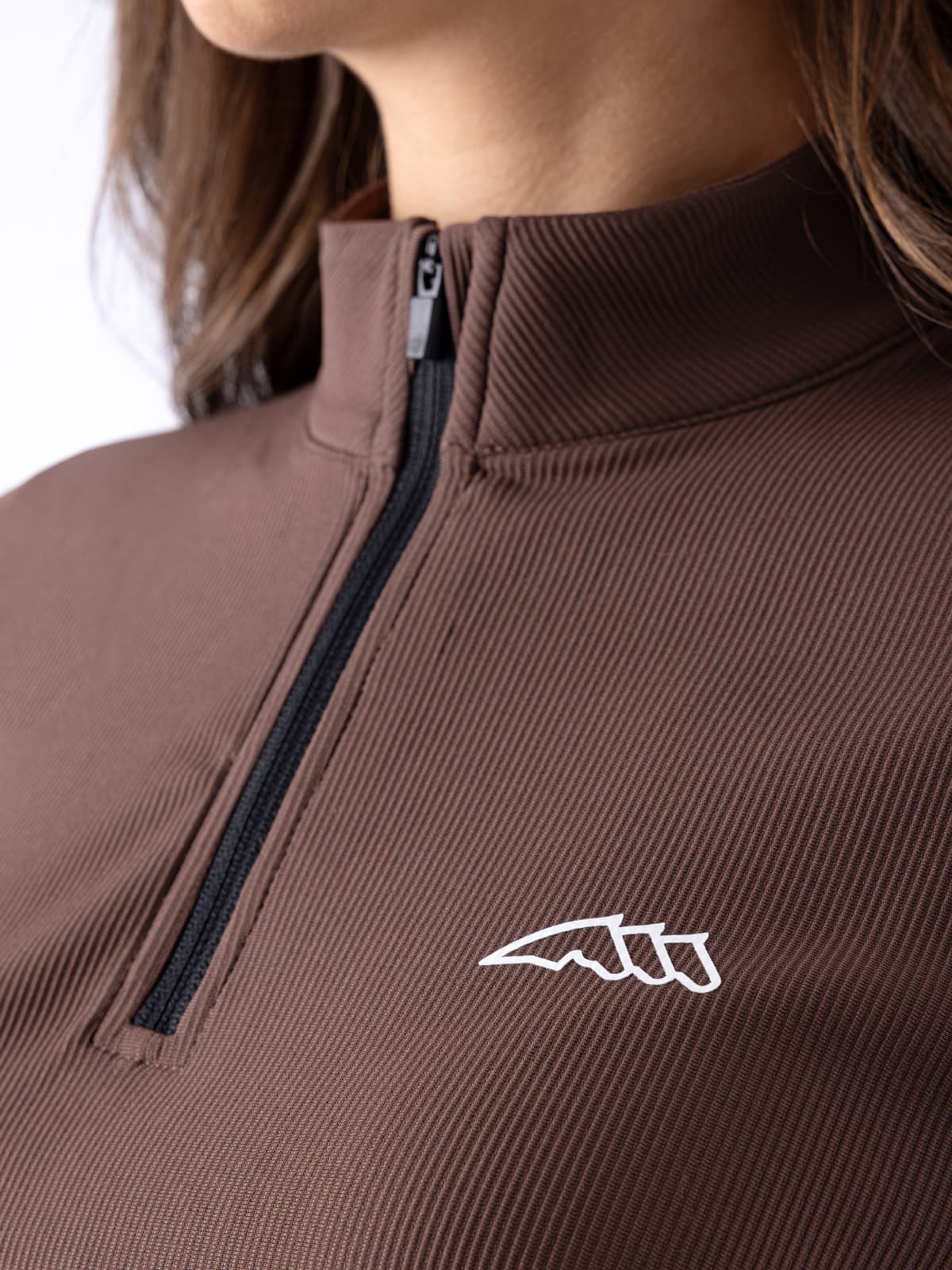 EQEBLE – Women’s Quarter Zip Ribbed Training Shirt - thumbnail 3