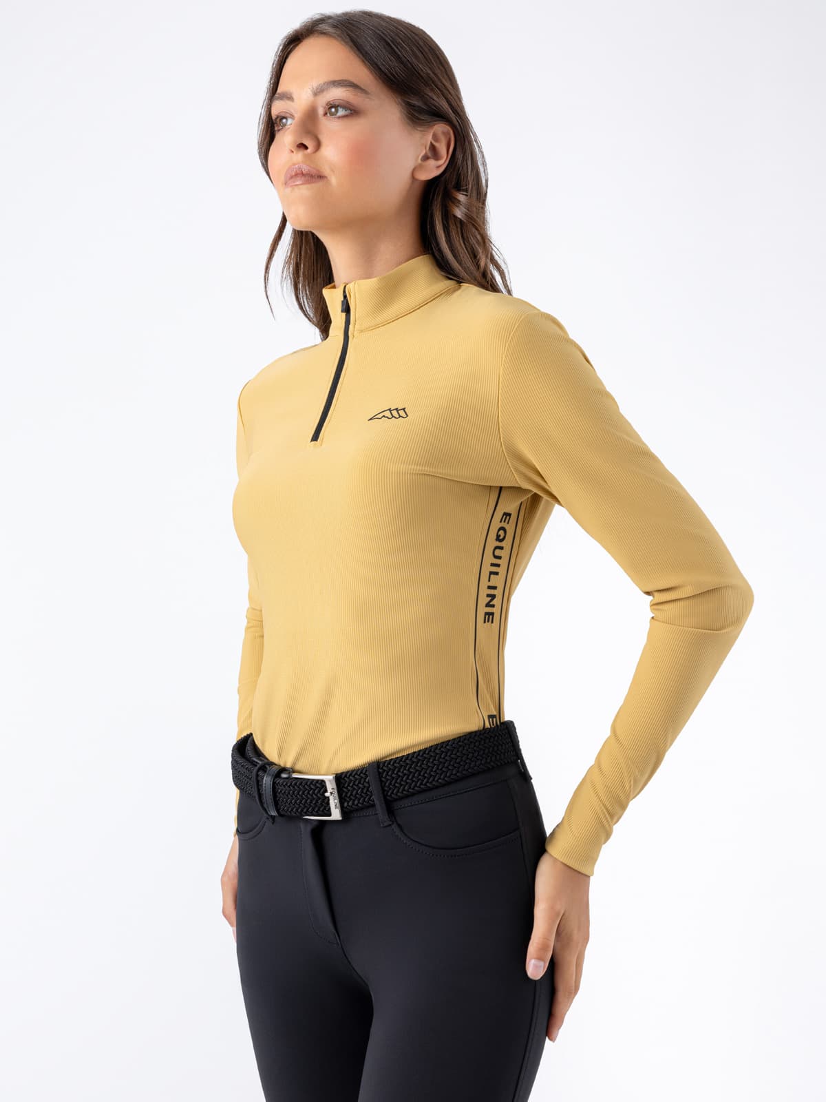 EQEBLE – Women’s Quarter Zip Ribbed Training Shirt - thumbnail 4