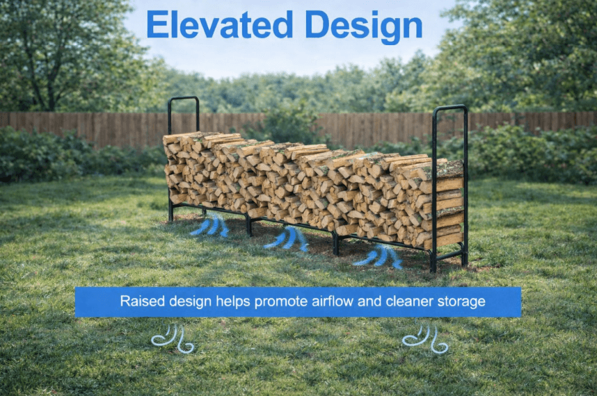 Heavy-Duty Outdoor Firewood Rack