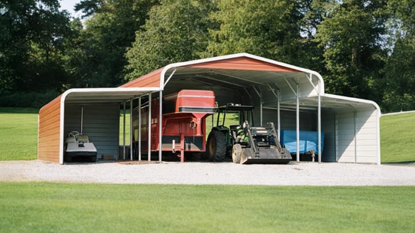 48×25 Delivered & Installed Carport Barn