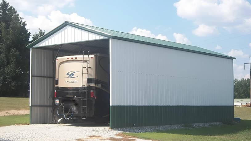 18×35 Delivered & Installed Enclosed RV Garage Florida