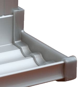 Whiteboard Marker Tray End Caps – Version 2 (hard plastic – silver) Set of 2
