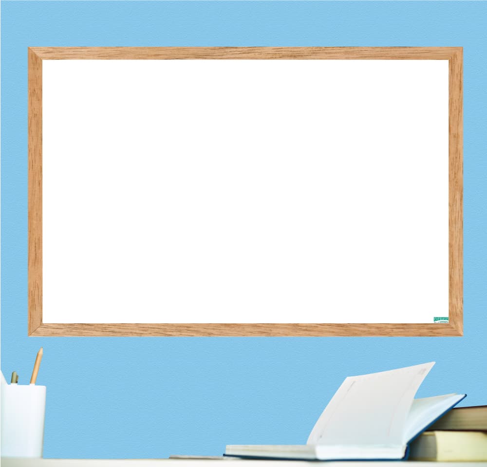 Everase Re-Stic Dry Erase Surface – Oak Faux Frame, 2 x 3 ft.