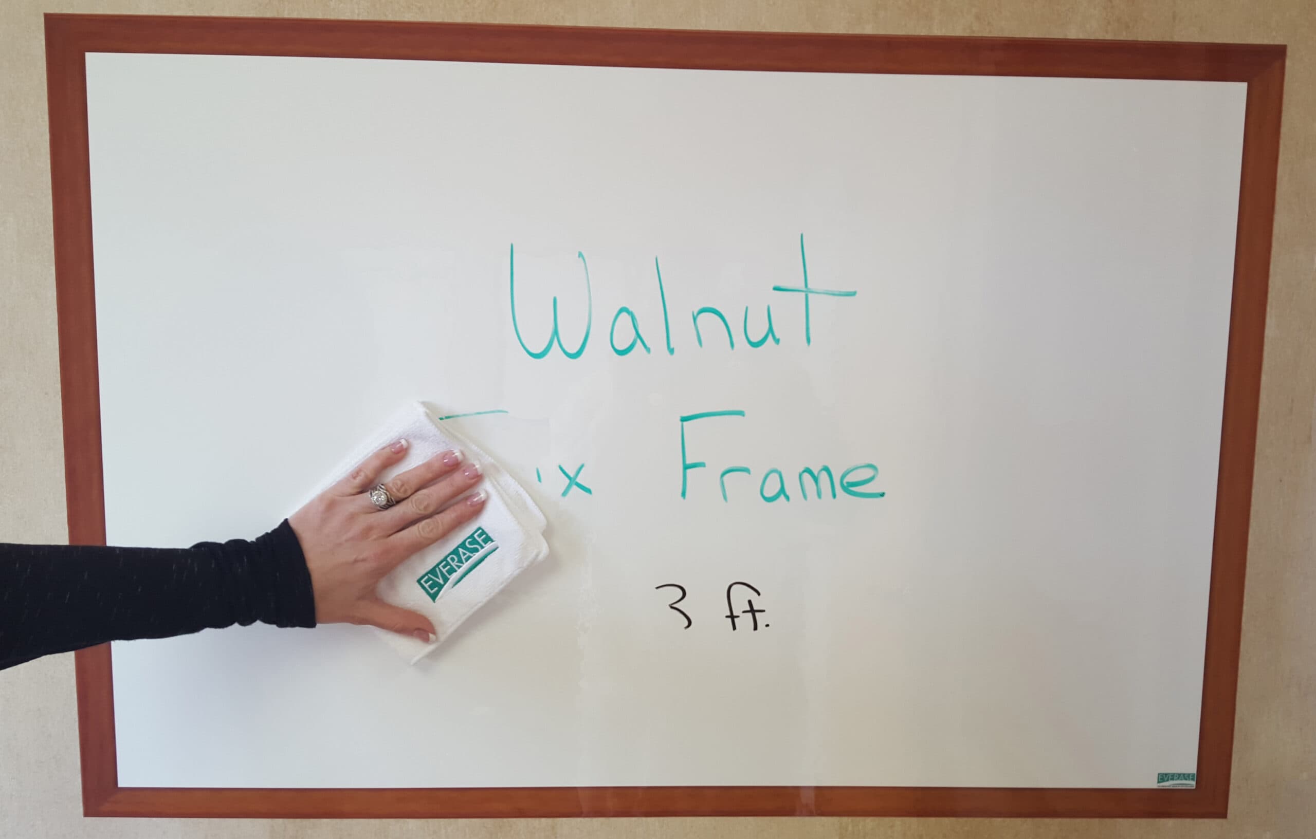 Everase Re-Stic Dry Erase Surface – Walnut Faux Frame, 2 x 3 ft. - thumbnail 6
