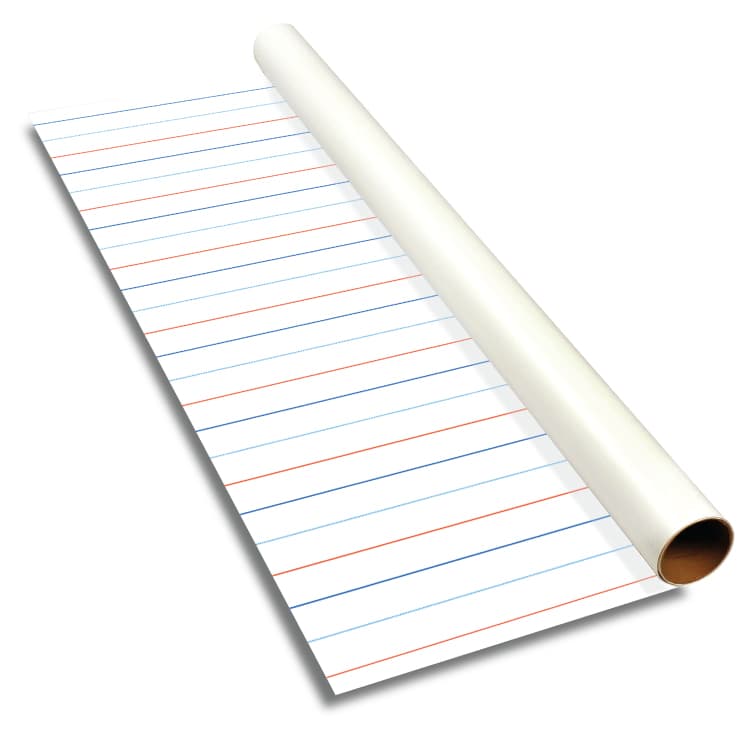 Dry Erase Resurfacing Material with Penmanship Lines