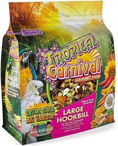 Brown’s Tropical Carnival Gourmet Large Hookbill Food, 5-lb bag