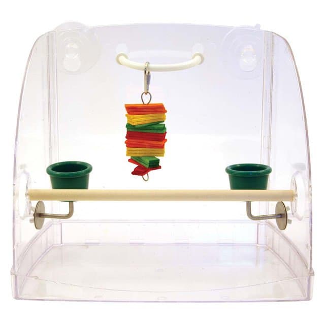 Window Perch & Parrot Play Centre with Feeding Cups - thumbnail 2