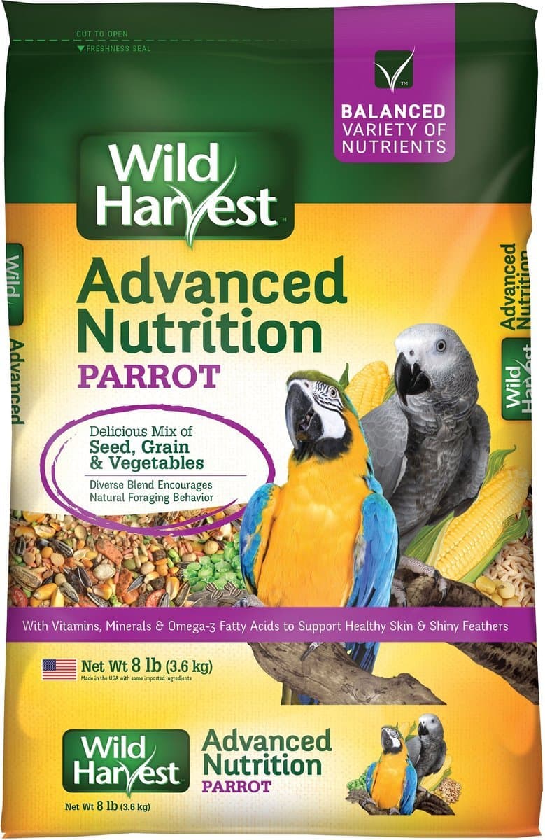 Wild Harvest Advanced Nutrition Seed, Grain & Vegetable Mix Parrot Food, 8-lb bag