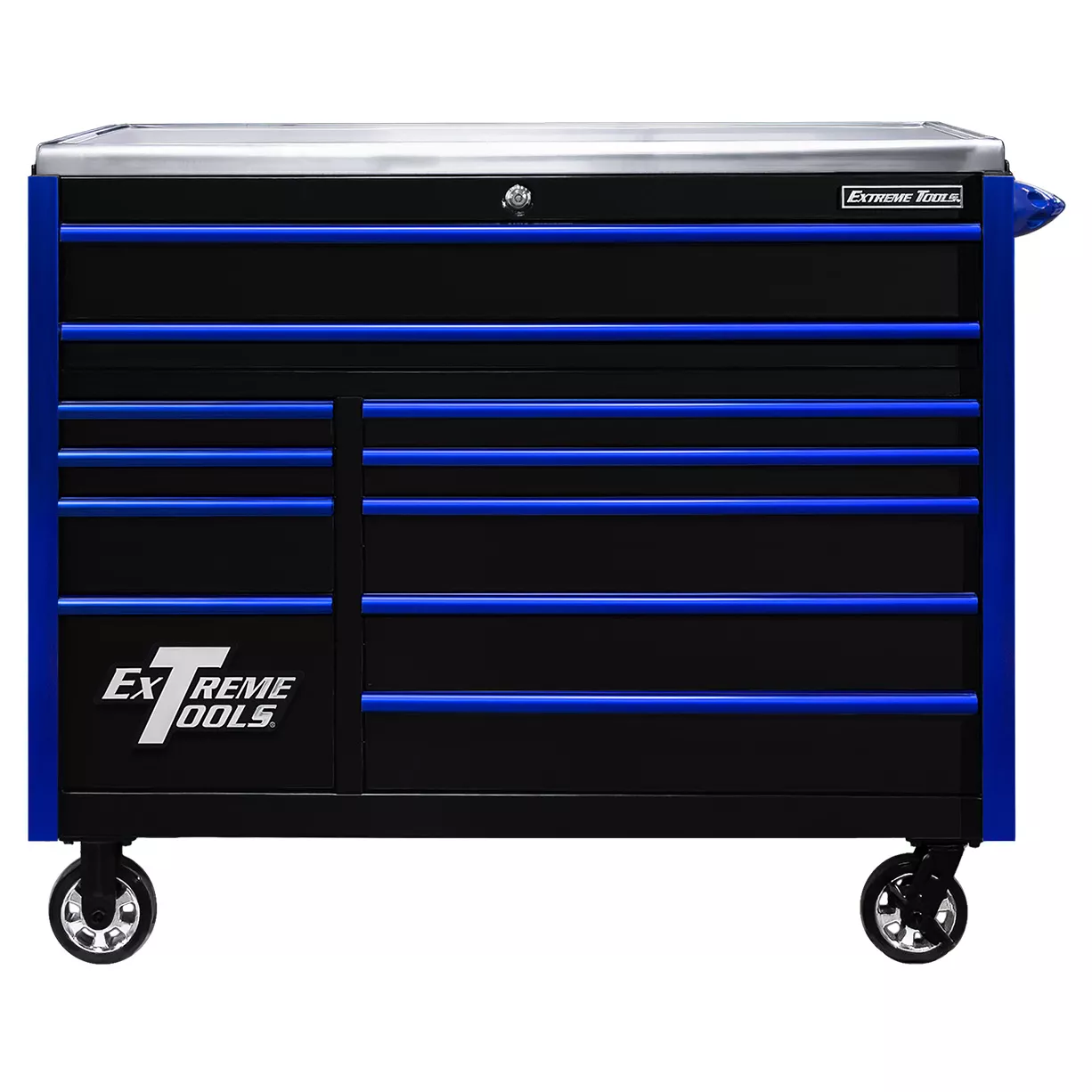 Extreme Tools® 55″ 11 Drawer Professional Roller Cabinet – EXQ Series