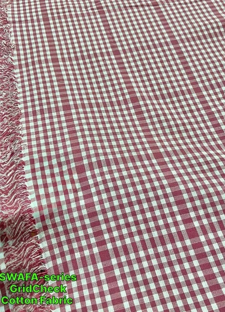 Madras Plaid Fabric For Shirts, Blouses, Coats, Pants, Dresses, Bags &amp; Costumes.