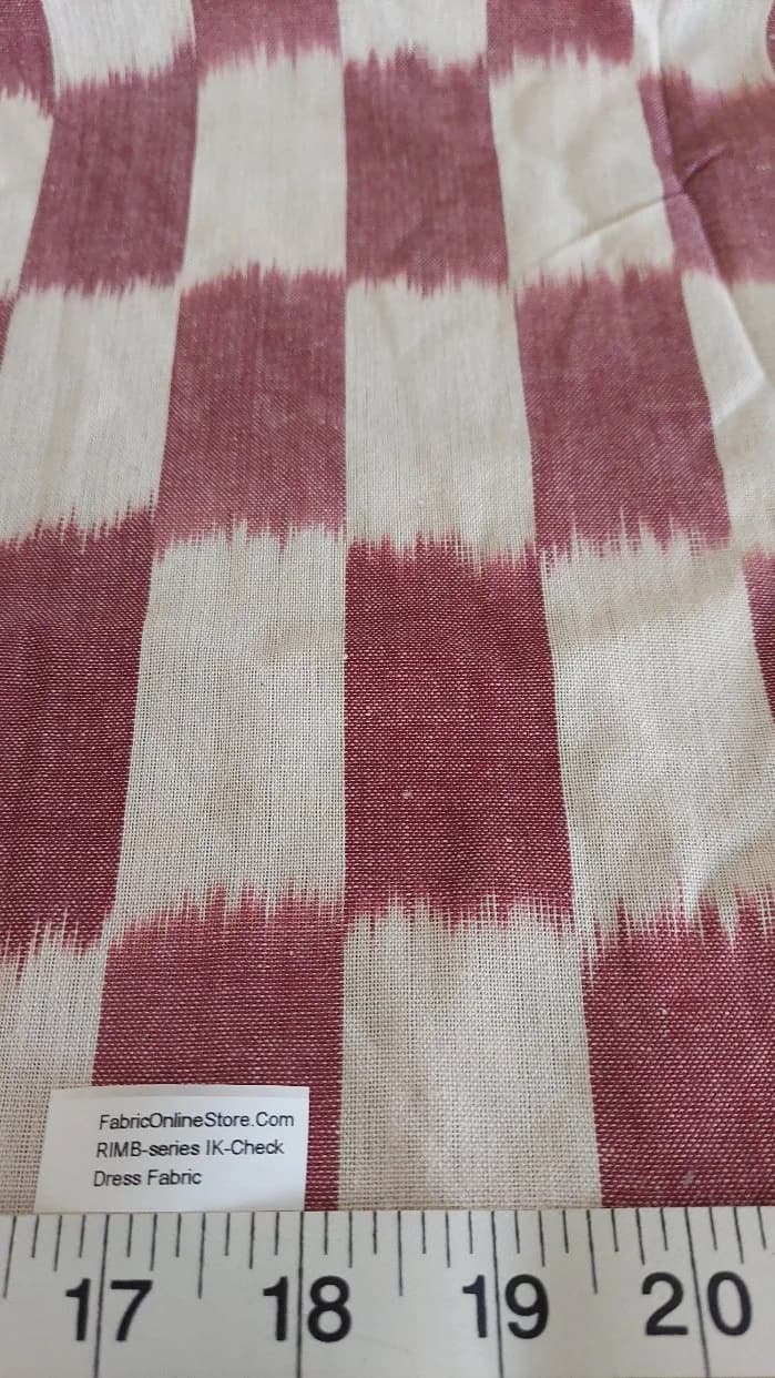 Ikat Check Fabric For Sewing Shirts, Dresses, Kids Clothing, Bags &amp; Costumes.
