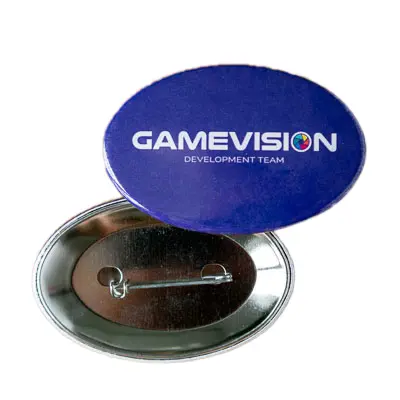 Custom Oval Button Pin - thumbnail 2