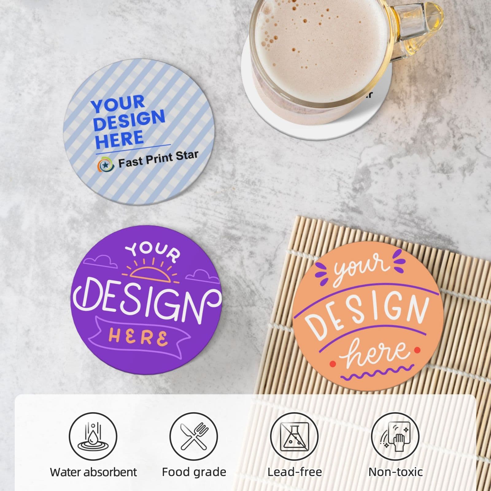 Custom Ceramic Coasters - thumbnail 5