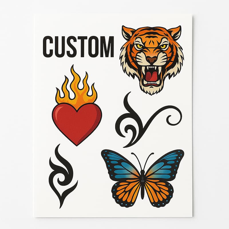 Custom Made Temporary Tattoos