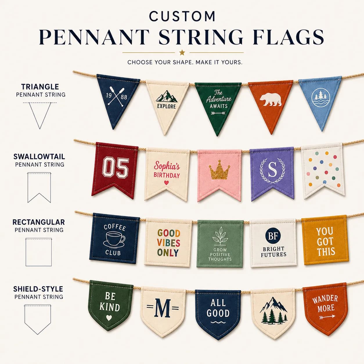 Custom Pennant String Flags - thumbnail 2