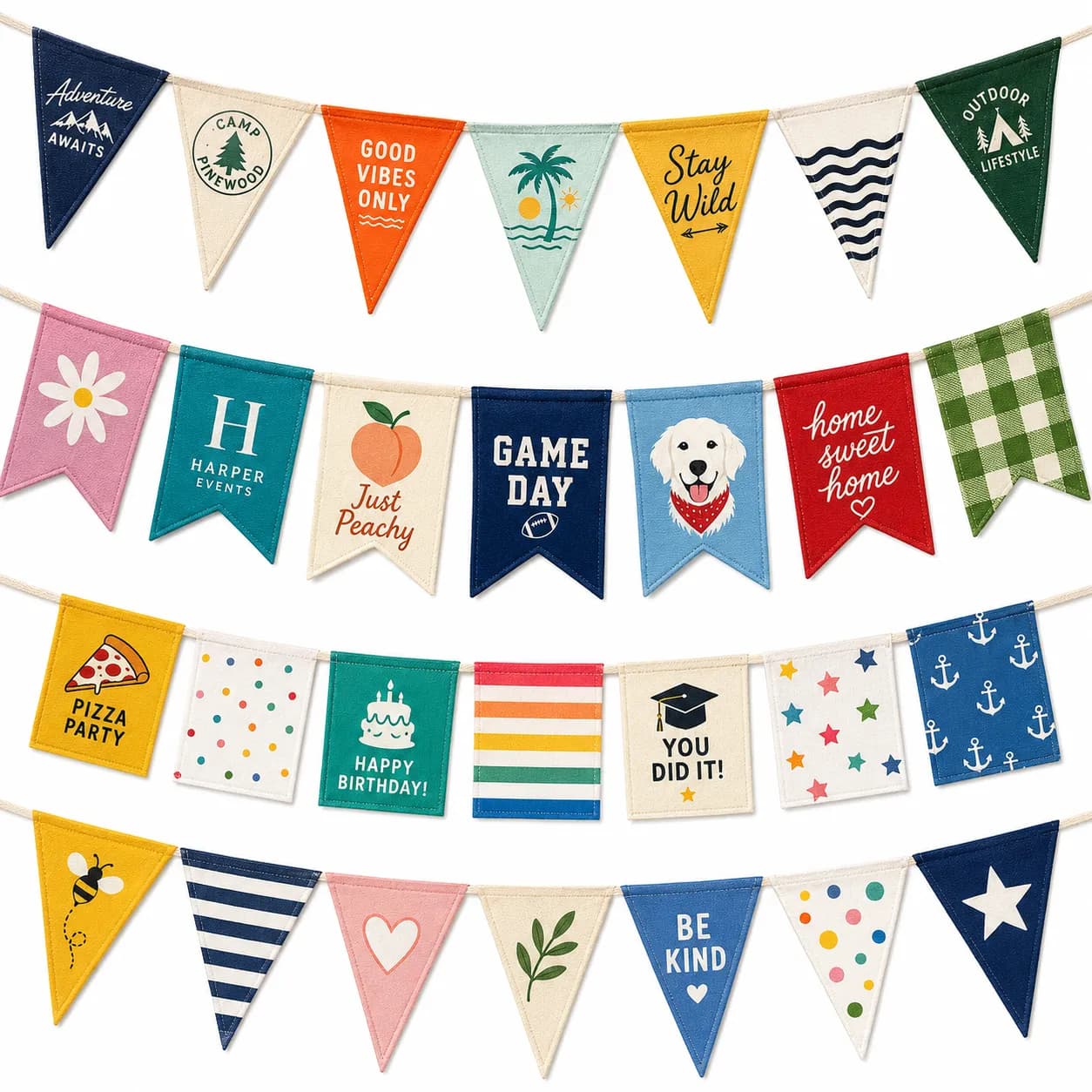 Custom Pennant String Flags
