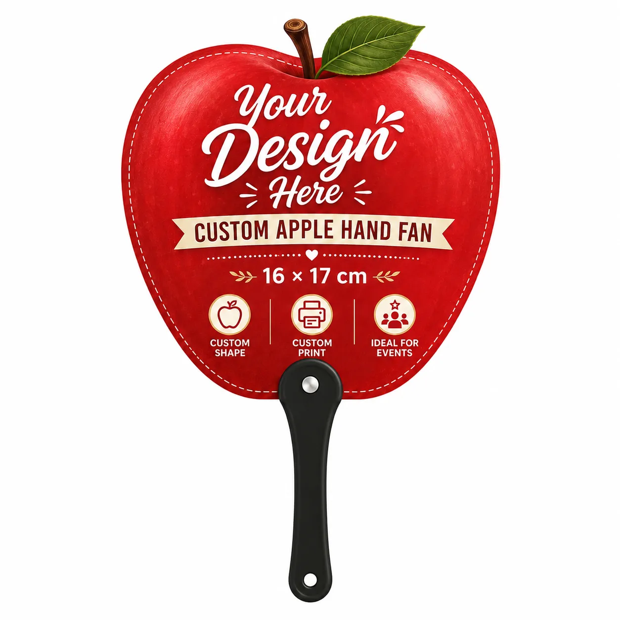 Custom Apple Hand Fans